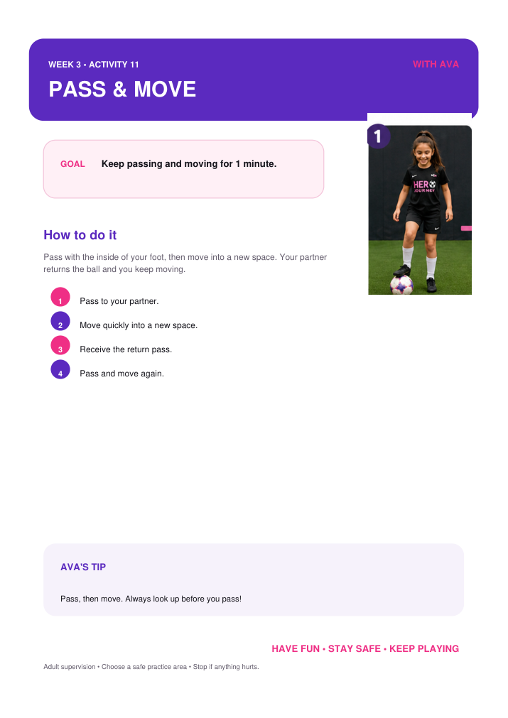 Activity 11: Pass & Move with Ava