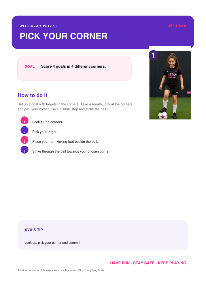 Activity 16: Pick Your Corner with Ava